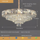Brass multi tiered decorbites crystal ceiling chandelier living room