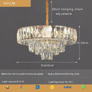 Brass multi tiered decorbites crystal ceiling chandelier living room
