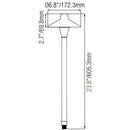 Brass Outdoor Path Light with Flat Hat, G4 Socket and 72" Lead Wire