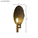 DecorBites™ Brass Oval Metal LED Wall Sconce: Stylish Bedroom Lamp