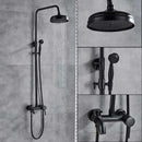 DecorBites™ Brass Rainfall Shower Faucet Single Handle Mixer Tap Wall Mount Bathroom Set