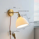 DecorBites™ Ceramic Wall Sconce with Adjustable Iron Arm for Living Room Décor