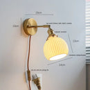 DecorBites™ Ceramic Wall Sconce with Adjustable Iron Arm for Living Room Décor