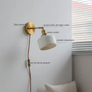 DecorBites™ Ceramic Wall Sconce with Adjustable Iron Arm for Living Room Décor