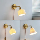 DecorBites™ Ceramic Wall Sconce with Adjustable Iron Arm for Living Room Décor