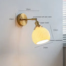 DecorBites™ Ceramic Wall Sconce with Adjustable Iron Arm for Living Room Décor