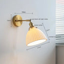 DecorBites™ Ceramic Wall Sconce with Adjustable Iron Arm for Living Room Décor