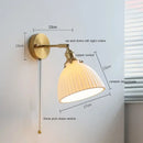 DecorBites™ Ceramic Wall Sconce with Adjustable Iron Arm for Living Room Décor