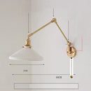 Brass ribbed glass ceramic copper led wall lamp bedroom sconce