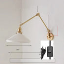 Brass ribbed glass ceramic copper led wall lamp bedroom sconce