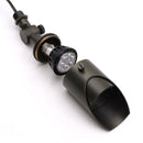 Brass Standing Light with Adjustable Shroud for MR16 Bulbs