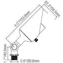 Brass Standing Light with Adjustable Shroud for MR16 Bulbs