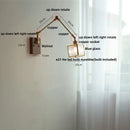 Brass Walnut Glass Lamp