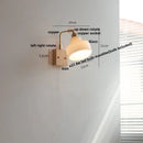 DecorBites™ Brass Walnut Wood LED Wall Sconce with Pull Chain Switch & Flower Glass