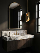 Arched Brass Mirror - Arch Unlacquered Brass Mirror
