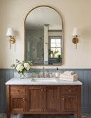 Arched Brass Mirror - Arch Unlacquered Brass Mirror