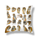 Brave tiger pattern print cushion covers nine pack living room decor