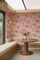 Henri Floral Wallpaper, red