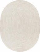 Beige Braided Faux Jute Rug