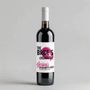 Bride's Entourage Bachelorette Party Wine Label