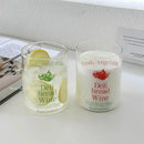 Brie cheese sandwich printed glass coffee mug kitchen cup with straw