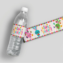 Bright Bunnies Water Bottle Labels