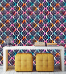 Bright Damask Pattern Wallpaper