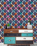Bright Damask Pattern Wallpaper
