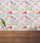 Bright Flowers Watercolor Style Wallpaper