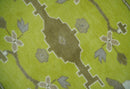 Bright Green and Ivory Hand knotted Oriental Oushak 9x12 wool Area Rug