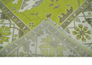 Bright Green and Ivory Hand knotted Oriental Oushak 9x12 wool Area Rug
