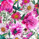 Bright Pink Floral Wallpaper Mural