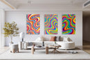 Brightly Ornaments Set of 3 Prints Modern Wall Art Modern Artwork