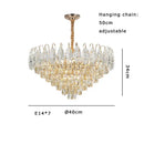 Brilliance crystal chandelier rose gold & amber – living room light