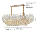 Brilliance crystal chandelier rose gold & amber – living room light