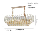 Brilliance crystal chandelier rose gold & amber – living room light