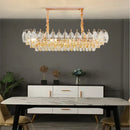Brilliance crystal chandelier rose gold & amber – living room light