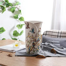 British rural bird butterfly porcelain vase living room flower decor