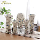 British rural bird butterfly porcelain vase living room flower decor