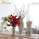 British rural bird butterfly porcelain vase living room flower decor