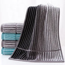 British style turquoise & gray striped sports fitness towel gym accessory