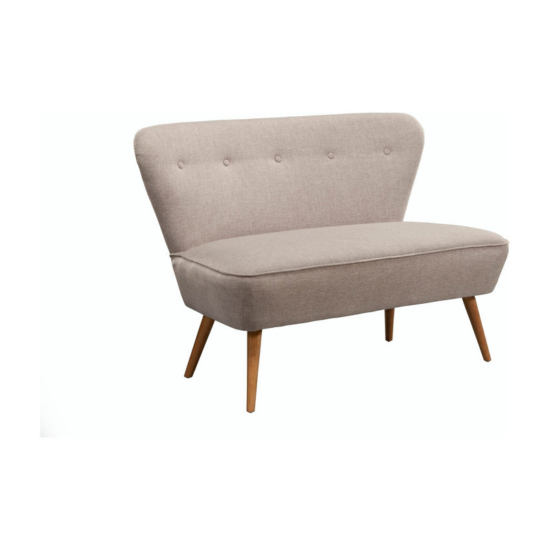 Britney Upholstered Bench, Light Grey/Acorn