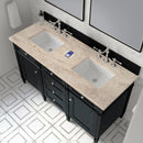 James Martin Brittany 60" Double Bathroom Vanity, Black Onyx