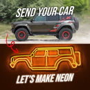 Your Personalized Metal Neon Car Wall Art -- MTN0051