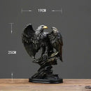 Bronze and gold eagle statue resin ornament for office decor