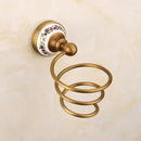 DecorBites™ Bronze Bathroom Hardware Set - Shelf, Towel Rack, Toilet Brush Holder, Soap Dish