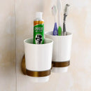 DecorBites™ Bronze Bathroom Hardware Set - Shelf, Towel Rack, Toilet Brush Holder, Soap Dish