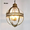 Bronze black glass globe chandelier foyer light