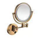 Bronze brass wall mounted led makeup mirror bathroom magnifying light