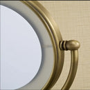 Bronze brass wall mounted led makeup mirror bathroom magnifying light